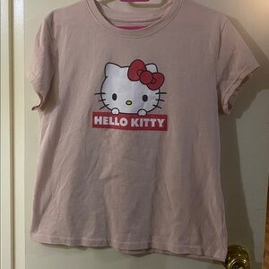 Official Sanrio Hello Kitty Graphic Tee - Cream/Pink - Size M